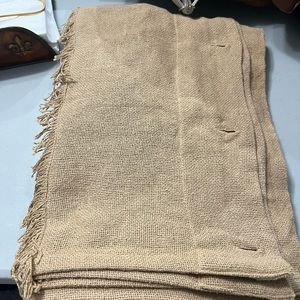 Burlap shower curtain